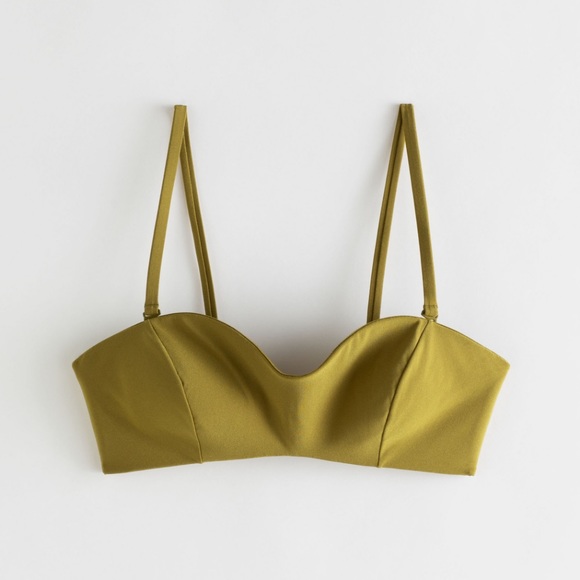 & Other Stories Other - & Other Stories | Bandeau Swim Top | Olive Green